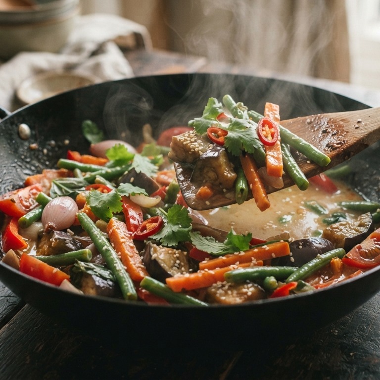 Gemengde groenten op Thaise wijze recept