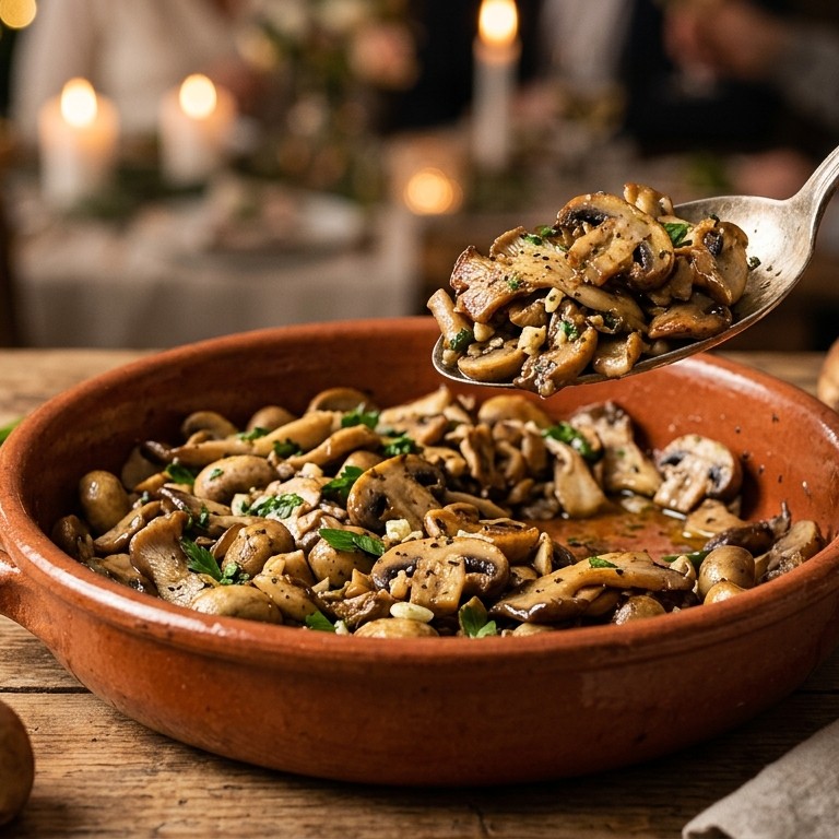 Gemengde paddestoelen voor Italiaans buffet recept