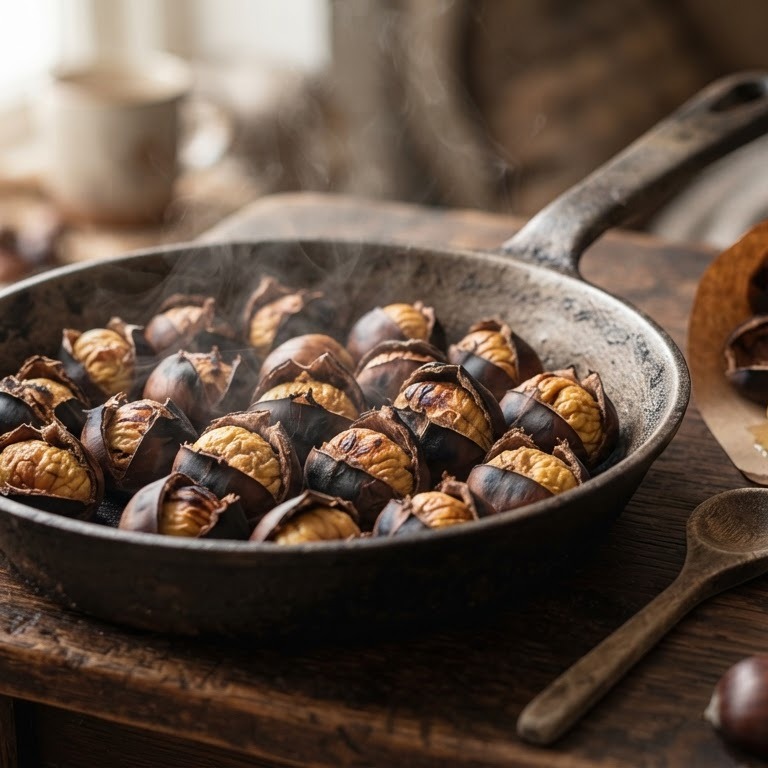 Gepofte kastanjes recept
