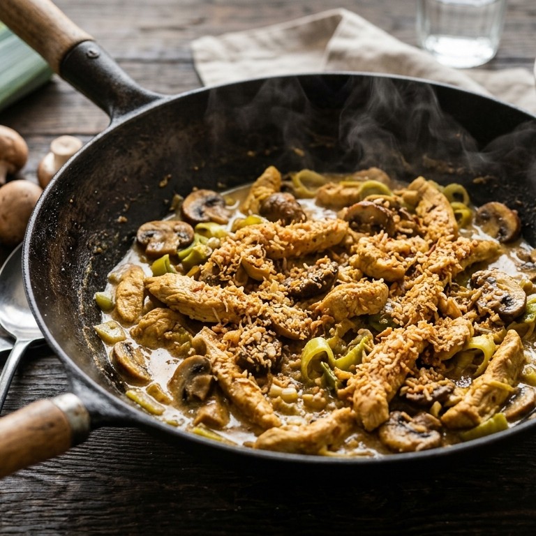Geroerbakte kokoskip en groenten recept