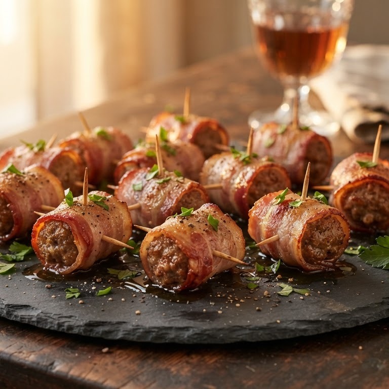 Gerookt spekrolletje met gehakt recept
