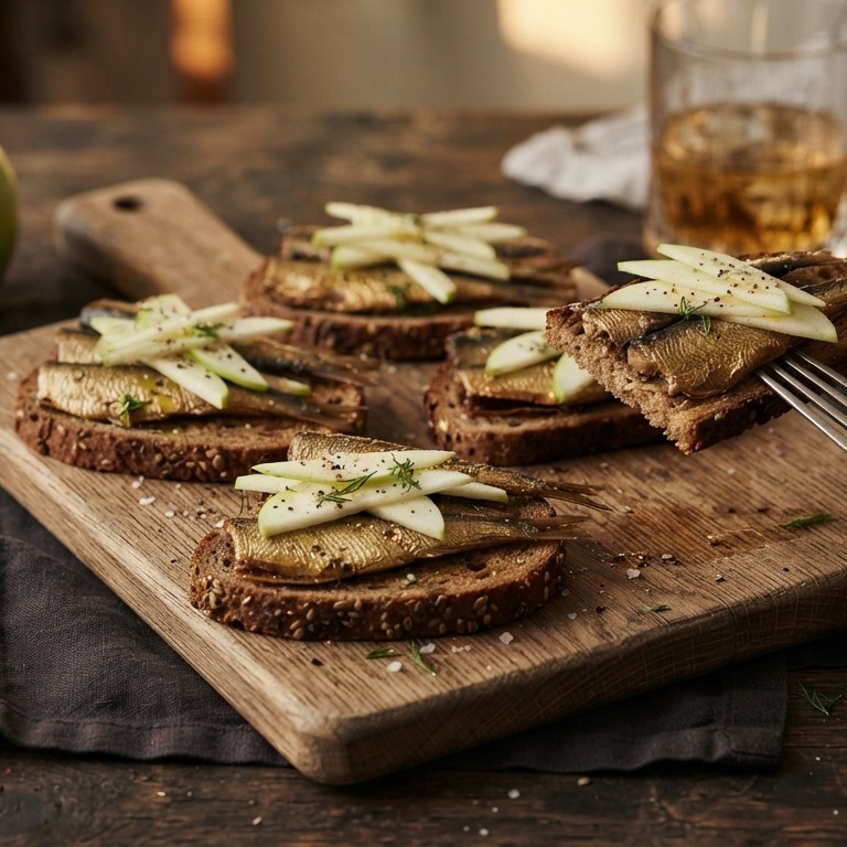 Gerookte sprotfilet op toast recept
