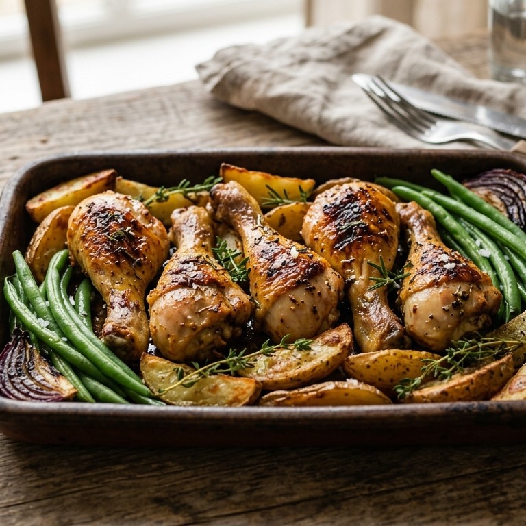 Geroosterde drumsticks met warme aardappelsalade recept