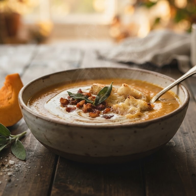 Geroosterde pompoensoep recept