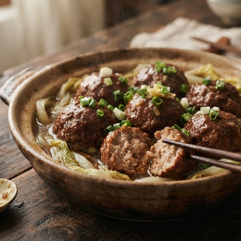 Gestoofde Chinese Gehaktballen recept
