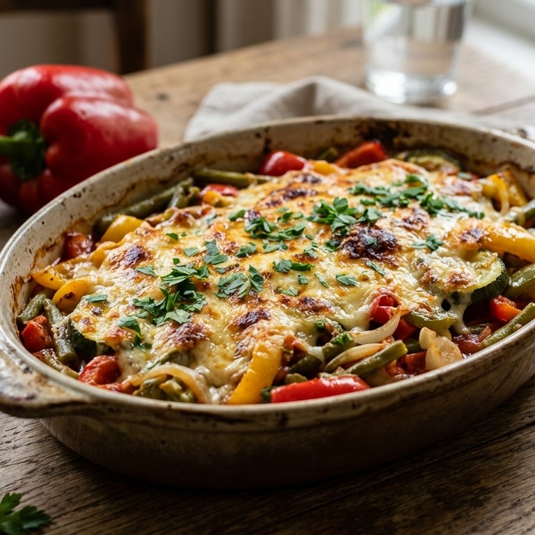 Gestoofde,gegratineerde groenten recept