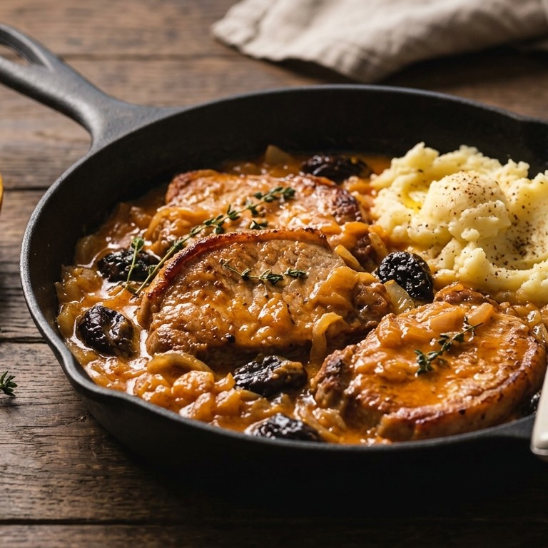 Gestoofde karbonade met sinaasappelsaus recept