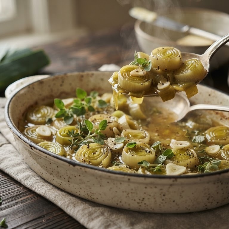 Gestoofde preischotel met oregano en knoflook recept