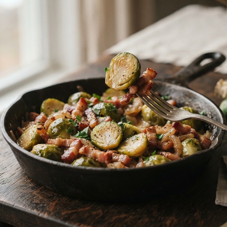 Gestoofde spruitjes met bacon recept