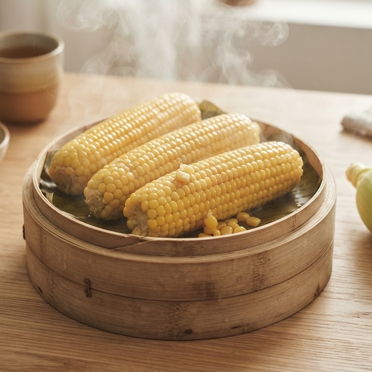 Gestoomde mais recept