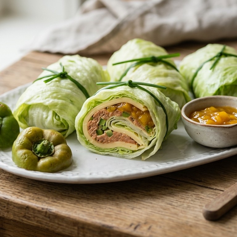 Gevuld ijsbergslarolletje recept