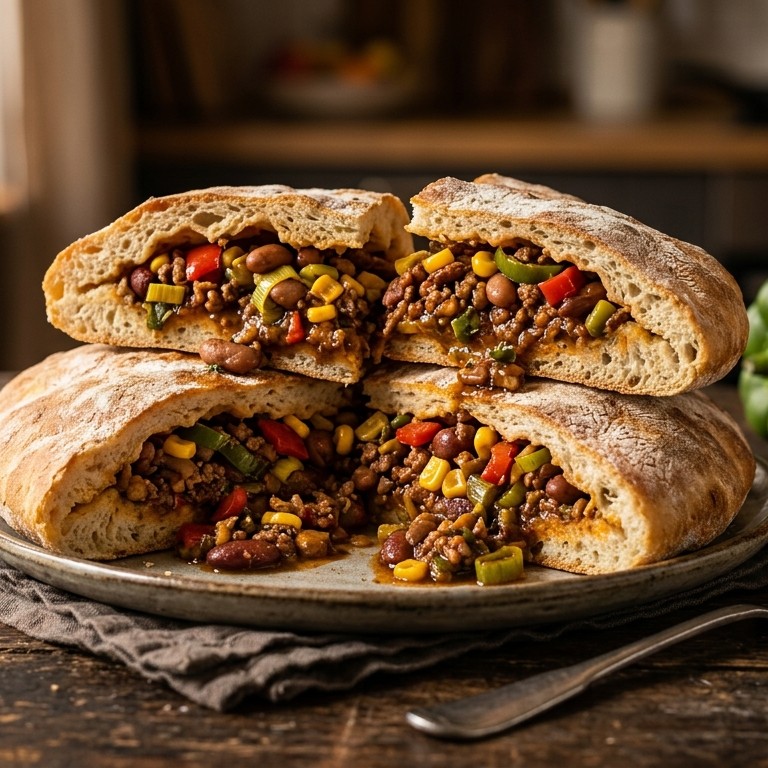 Gevuld Turks brood a la  Mexicana recept
