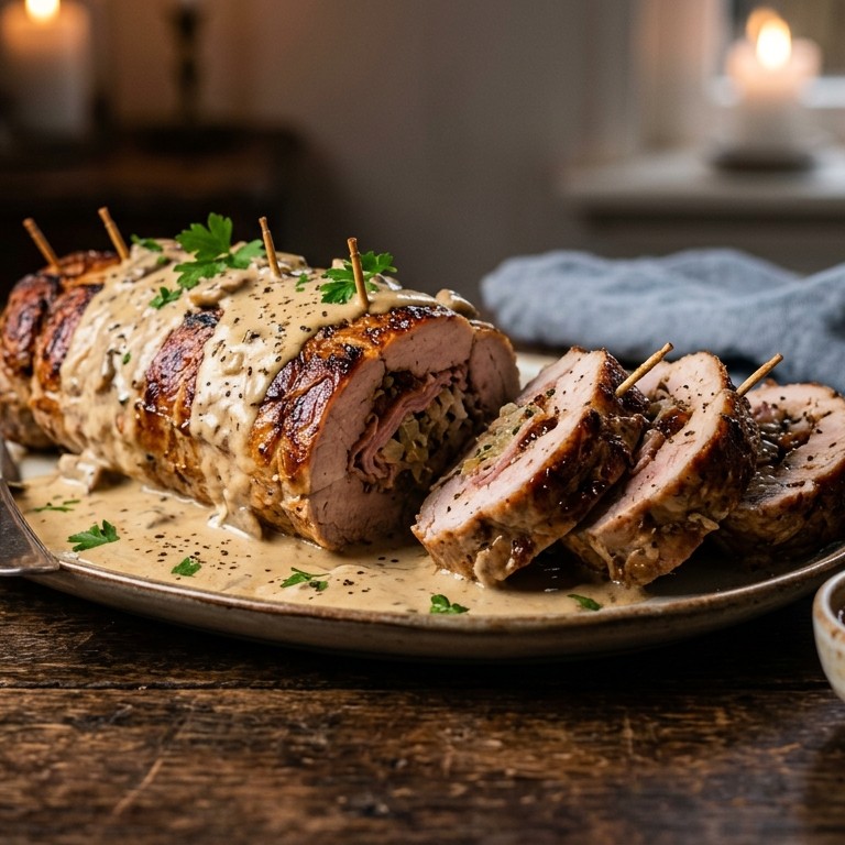 Gevuld varkenshaasje met ui recept