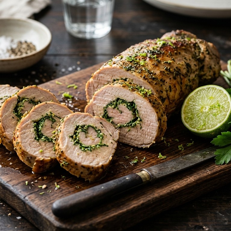 Gevuld varkenshaasjes met limoenrasp recept