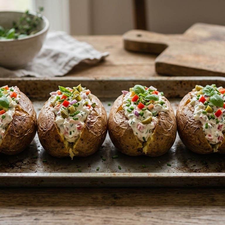 Gevulde aardappelen met roomkaas recept