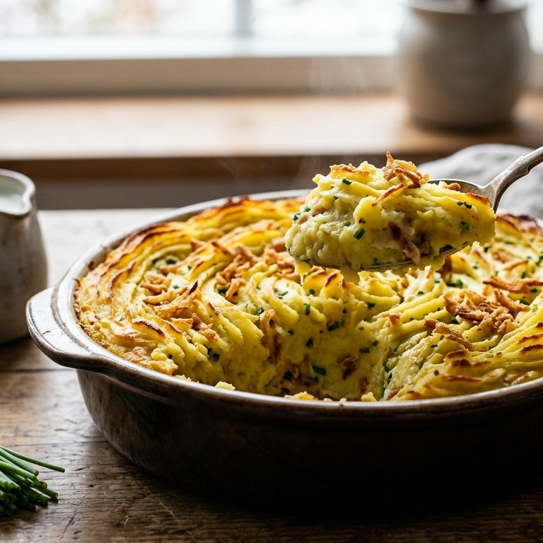 Gevulde aardappelpuree uit de oven recept