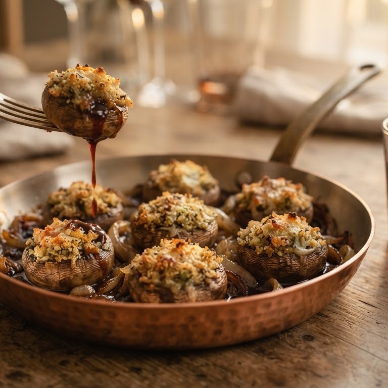 Gevulde champignons met port recept