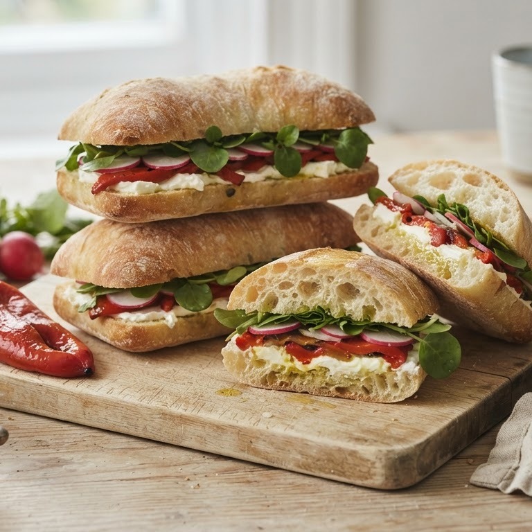 Gevulde ciabatta's recept