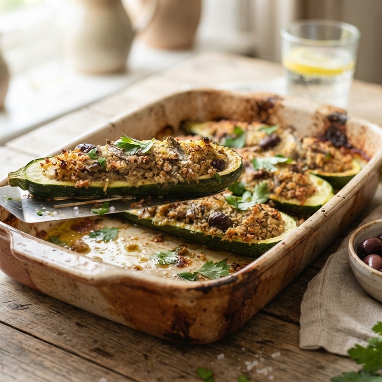 Gevulde courgettes met ansjovis recept