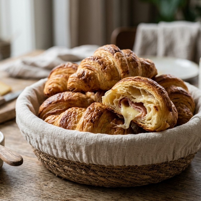 Gevulde croissantjes recept