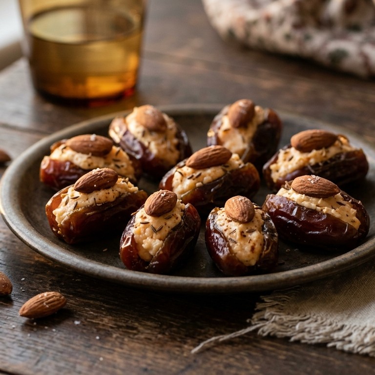 Gevulde dadels met Leidse kaas recept