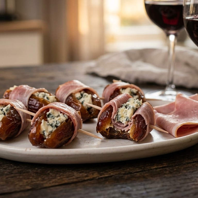 Gevulde dadels met Roquefort kaas recept