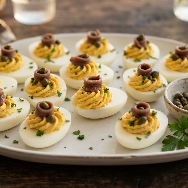 Gevulde eieren met ansjovis recept