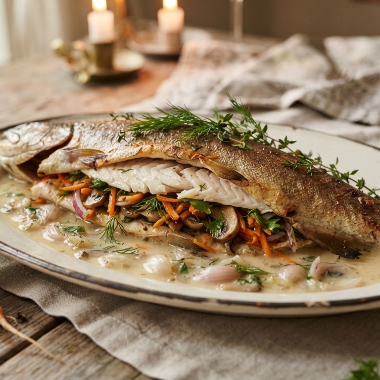 Gevulde forel met groenten en limoen recept