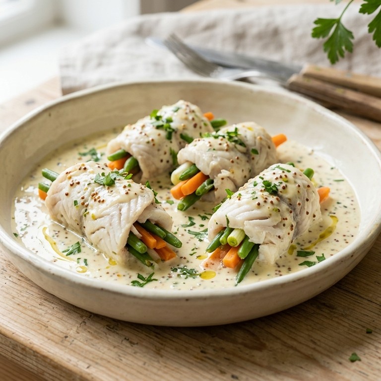 Gevulde grietfilet met groenten recept