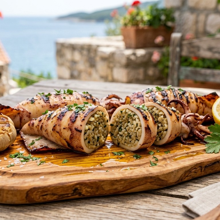 Gevulde inktvis / lignje recept