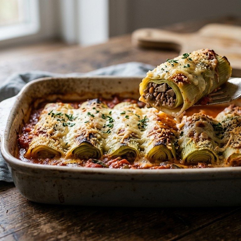 Gevulde Italiaanse prei uit de oven recept
