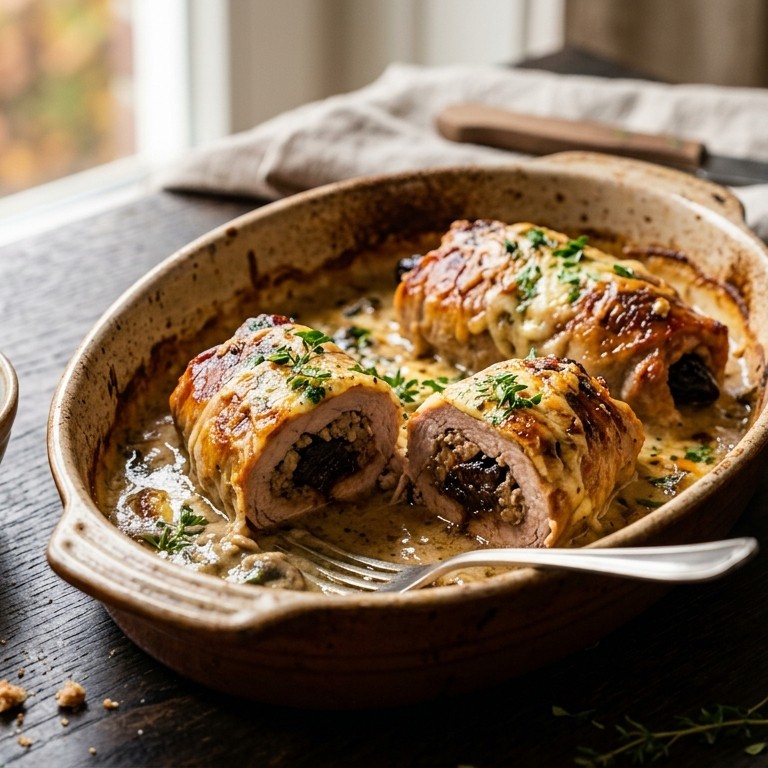 Gevulde kalfsoesters met pruimen recept