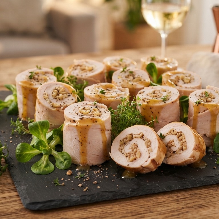 Gevulde kalkoenrolletjes recept