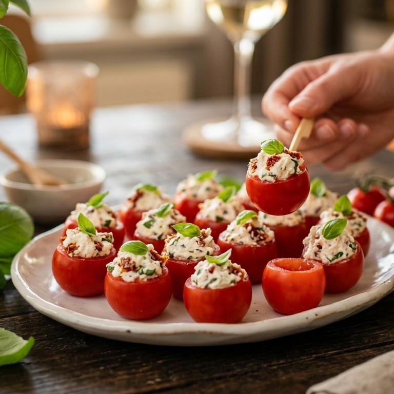 Gevulde kerstomaatjes recept