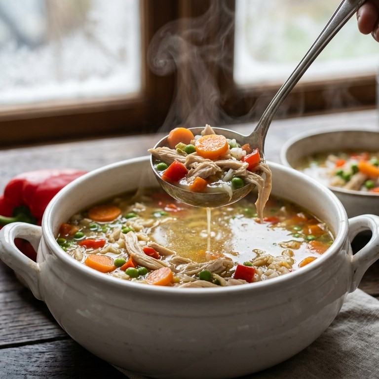 Gevulde kippensoep recept