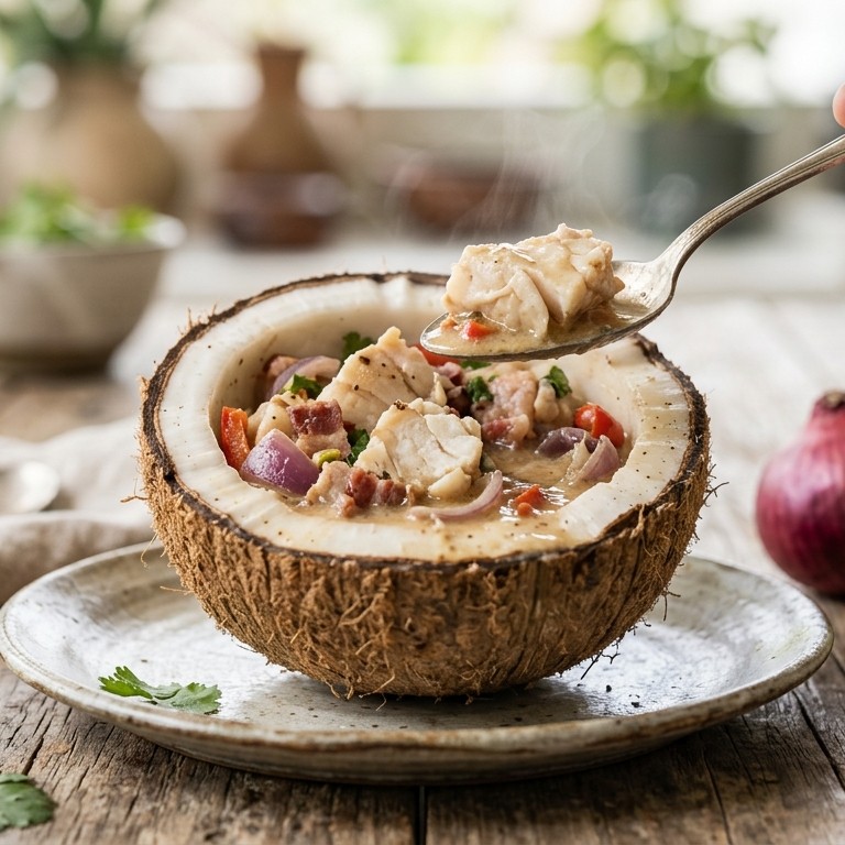 Gevulde kokosnoot recept