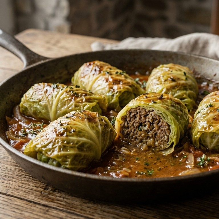 Gevulde koolrolletjes recept