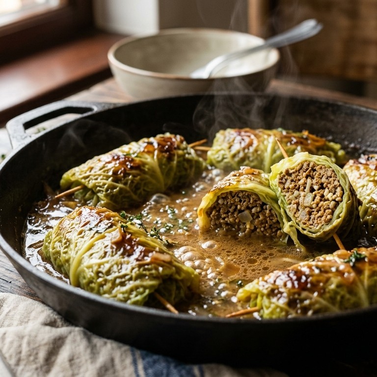 Gevulde koolrolletjes recept