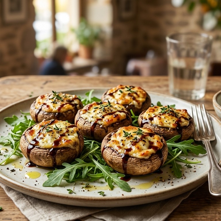 Gevulde paddestoelen recept