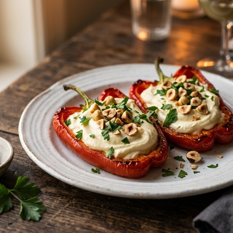 Gevulde paprika met briecrème recept