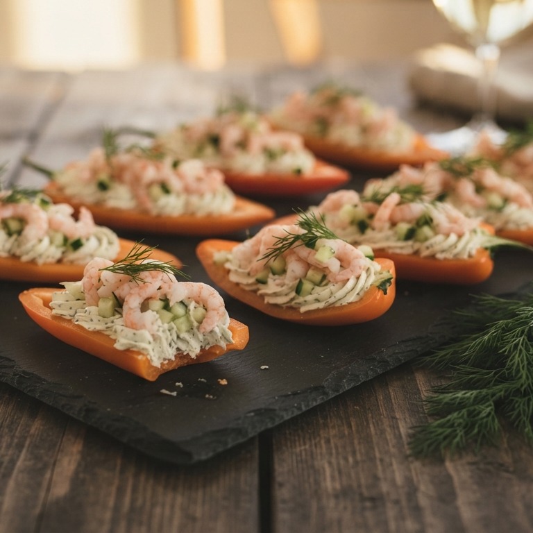 Gevulde paprika met garnalen recept
