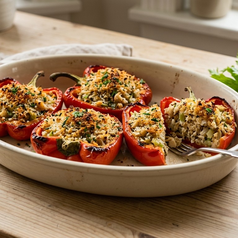 Gevulde paprika met krab recept