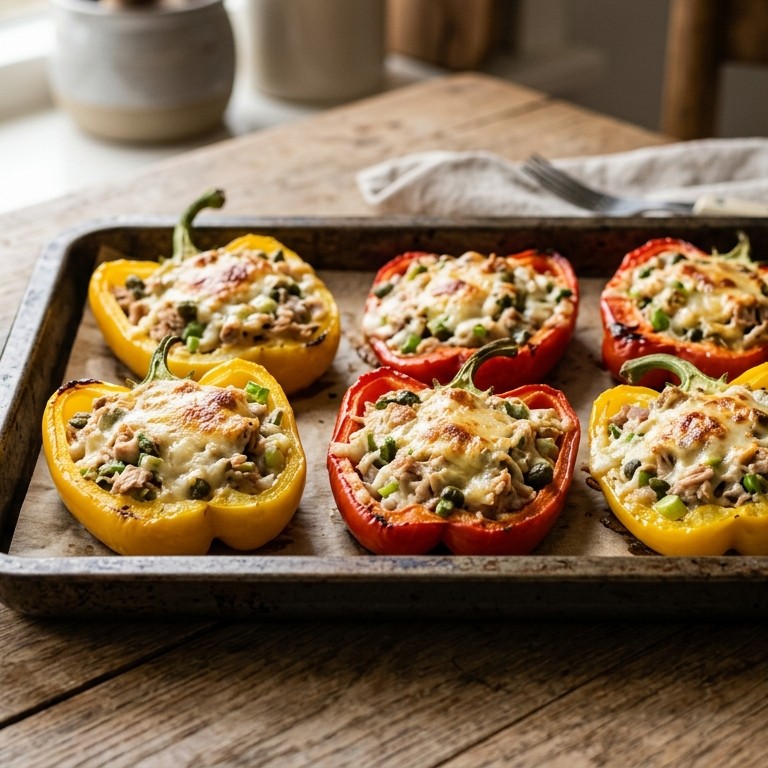 Gevulde paprika met tonijn en ansjovis recept