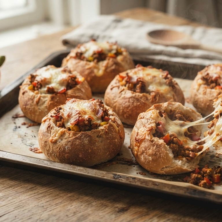 Gevulde pistolets met gehakt recept