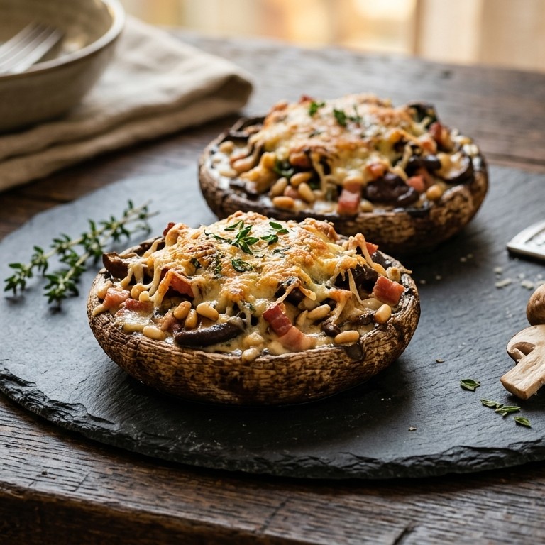 Gevulde portobello's recept