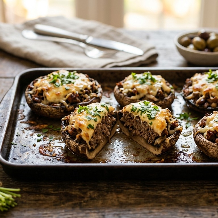 Gevulde portobello's recept