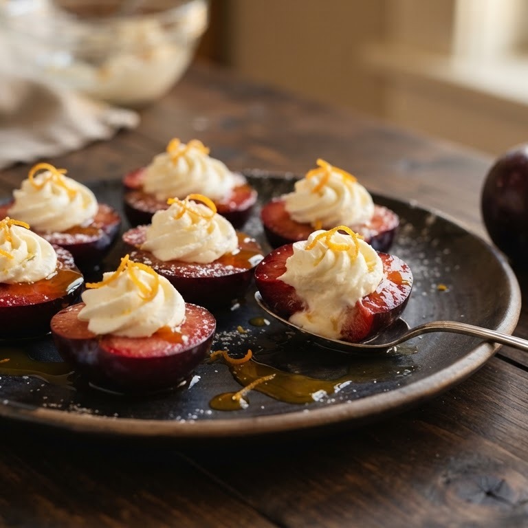 Gevulde pruimen met mascarponecrème recept