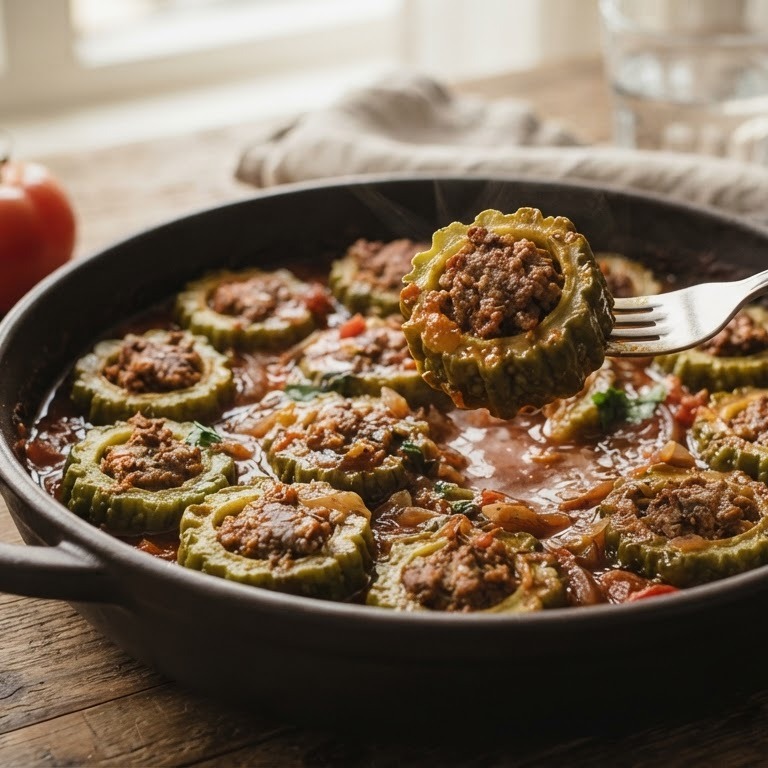 Gevulde sopropo met gehakt recept