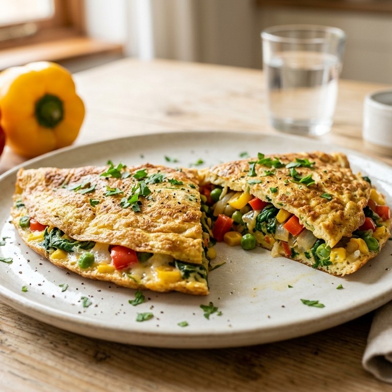 Gevulde spinazieomelet recept