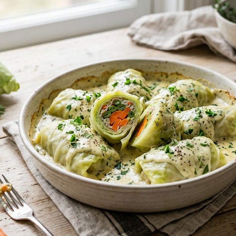 Gevulde spitskoolrolletjes recept